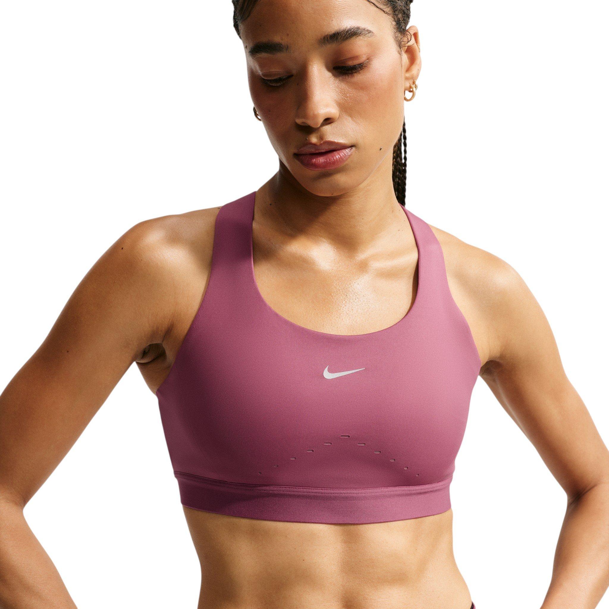 Nike Women's Swift High-Support Lightly Lined Sports Bra - Pink Smoke - PINK SMOKE